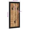 vidaXL Perchero madera maciza de mango rugosa 40x2x80 cm