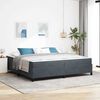 vidaXL Estructura de cama con colch&oacute;n Gris oscuro 200 x 200 cm tela