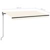 vidaXL Toldo retr&aacute;ctil manual crema 450x300 cm