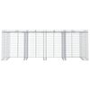 vidaXL Muro de gaviones para contenedor de basura hierro 350x91x120 cm