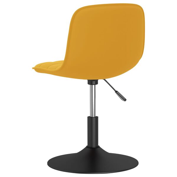 vidaXL Taburete de cocina de terciopelo amarillo mostaza