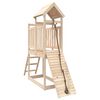 vidaXL Casa de juegos con roc&oacute;dromo madera maciza pino