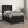vidaXL Cama box spring con colch&oacute;n cuero sint&eacute;tico negro 80x200 cm