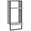 vidaXL Estante de pared con barra gris Sonoma 30x25x65 cm