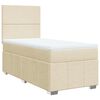 vidaXL Cama box spring con colch&oacute;n tela color crema 80x200 cm