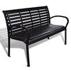 vidaXL Banco de jard&iacute;n acero y WPC negro 125 cm