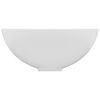 vidaXL Lavabo de lujo redondo cer&aacute;mica blanco mate 32,5x14 cm