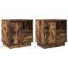 vidaXL Armario de Noche 2 pcs Roble ahumado 50 x 34,5 x 50 cm.