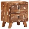 vidaXL Mesita de noche 40x32x46 cm madera maciza reciclada