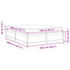 vidaXL Cama con colch&oacute;n madera maciza de pino 160x200 cm