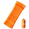 vidaXL Colch&oacute;n de camping autoinflable con almohada 1 persona naranja