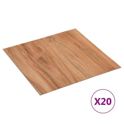 vidaXL Láminas autoadhesivas de suelo 20 uds PVC madera clara 1,86 m²