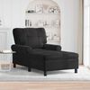 vidaXL Sill&oacute;n reclinable con coj&iacute;n Negro 91 x 157 x 91 cm Terciopelo