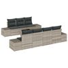 vidaXL Conjunto de sof&aacute; de jard&iacute;n 8 uds. Gris Claro y Gris Oscuro