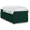 vidaXL Cama box spring con colch&oacute;n terciopelo verde oscuro 100x200 cm