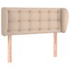 vidaXL Cabecero de cuero sint&eacute;tico color capuchino 103x23x78/88 cm