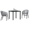 vidaXL Conjunto de Comedor de Jard&iacute;n 3 pcs Antracita