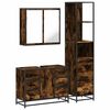 vidaXL Set de muebles ba&ntilde;o 3 pzas madera contrachapada roble ahumado