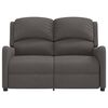 vidaXL Sill&oacute;n de masaje reclinable 2 plazas tela gris oscuro