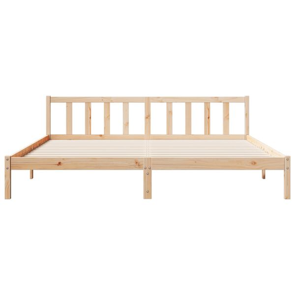 vidaXL Cama extralarga sin colch&oacute;n madera maciza de pino 200x220 cm