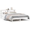 vidaXL Estructura de cama sin colch&oacute;n madera de pino blanca 150x200 cm