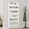 vidaXL Zapateros de pared 2 uds madera contrachapada blanco 80x18x90cm
