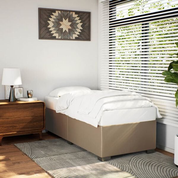 vidaXL Estructura cama sin colch&oacute;n cuero sint&eacute;tico capuchino 80x200 cm