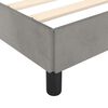 vidaXL Estructura de cama sin colch&oacute;n terciopelo gris claro 90x200 cm