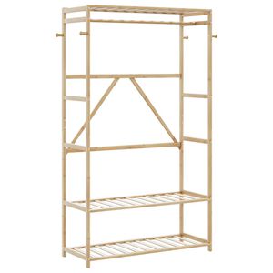 vidaXL Perchero con estantes bamb&uacute; 110x40x175 cm