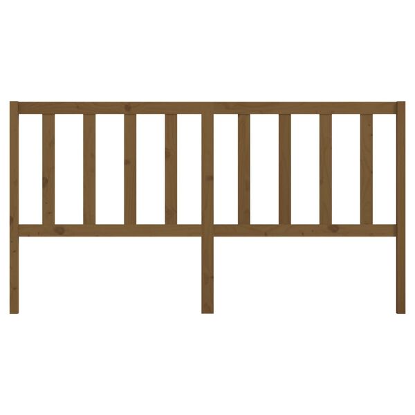 vidaXL Cabecero de cama madera maciza de pino marr&oacute;n miel 186x4x100 cm