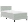 vidaXL Cama tipo Box Spring Gris Claro 90 x 190 cm Terciopelo