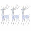 vidaXL Renos de Navidad acr&iacute;lico 250 LED 3 uds multicolor 180 cm