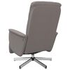 vidaXL Sill&oacute;n reclinable con reposapi&eacute;s tela gris taupe
