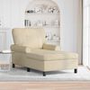 vidaXL Sill&oacute;n reclinable con coj&iacute;n Crema 91 x 157 x 91 cm tela