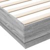 vidaXL Estructura de cama madera de ingeniería gris Sonoma 180x200 cm