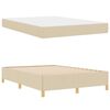 vidaXL Estructura de cama con colch&oacute;n Crema 140 x 200 cm tela
