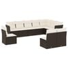 vidaXL Set de sof&aacute;s de jard&iacute;n 10 pzas cojines rat&aacute;n sint&eacute;tico negro