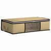 vidaXL Caja de almacenamiento con ventana lateral transparente Crema
