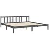 vidaXL Estructura de cama con cabecero madera maciza gris 200x200 cm