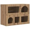 vidaXL Aparador ELST Roble artesanal 80.5 x 35 x 59 cm