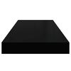 vidaXL Estante flotante de pared negro MDF 60x23,5x3,8 cm