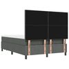vidaXL Cama tipo Box Spring con colch&oacute;n Gris oscuro 140 x 200 cm tela