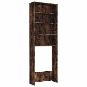 vidaXL Armario de lavadora color roble ahumado 64x24x190 cm