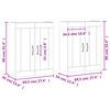vidaXL Armarios de pared 2 uds madera de ingenier&iacute;a roble Sonoma