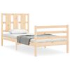 vidaXL Estructura de cama con cabecero madera maciza