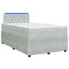 vidaXL Cama box spring con colch&oacute;n Gris Claro 120 x 200 cm Terciopelo