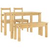 vidaXL Juego de comedor PANAMA 4 pzas madera maciza de pino