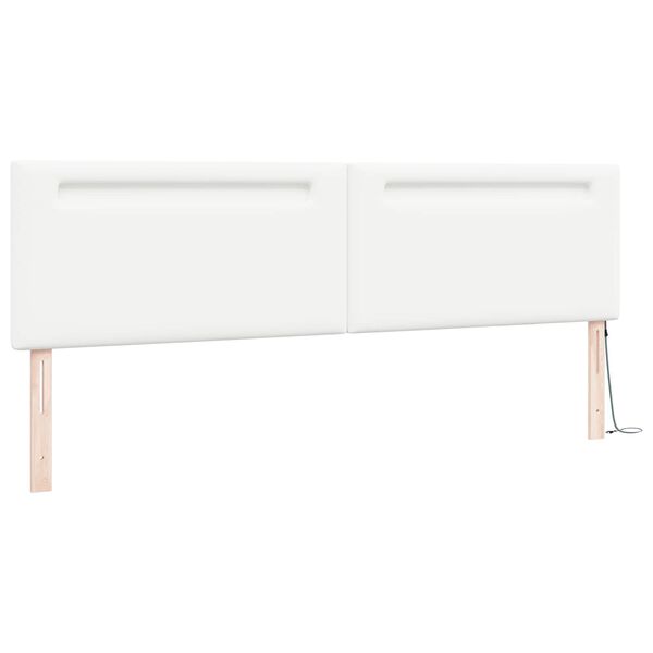 vidaXL Cabecero LED 200 cm Cuero sint&eacute;tico