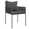 vidaXL Conjunto de Comedor de Jard&iacute;n 5 pcs Negro y Gris