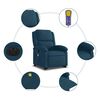 vidaXL Sill&oacute;n reclinable de masaje el&eacute;ctrico elevable terciopelo azul